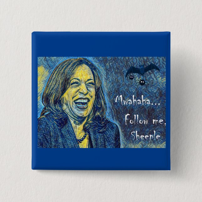 Follow me Sheep - Politischer Humor Button (Vorderseite)