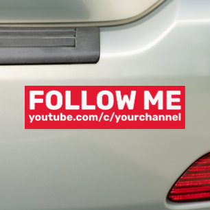 Follow Me Social Media Autoaufkleber