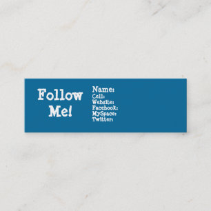 Follow-me! Twitter Mini Visitenkarte