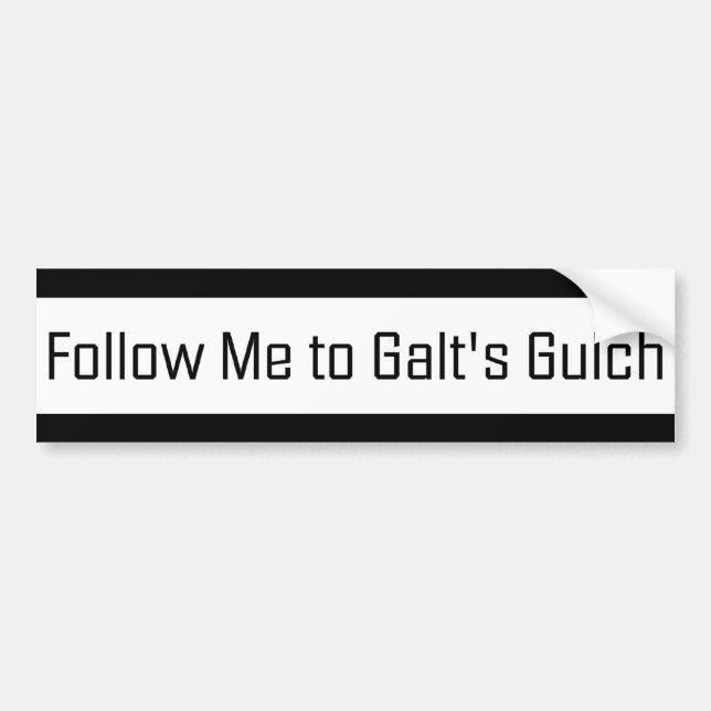 Follow-me zu Galts Gulch Autoaufkleber (Vorne)
