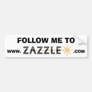 Follow-me zu www.zazzle.com-WETTBEWERB Autoaufkleber