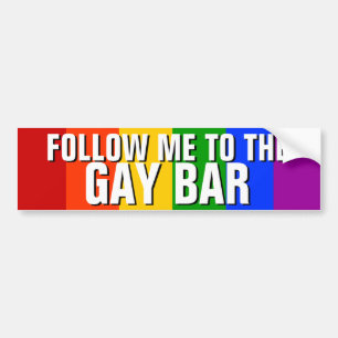 FOLLOW-ME ZUM HOMOSEXUELLEN BAR AUTOAUFKLEBER