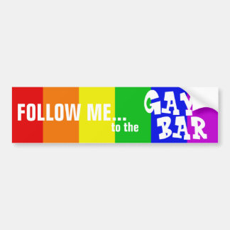 FOLLOW-ME ZUM HOMOSEXUELLEN BAR AUTOAUFKLEBER