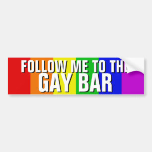 FOLLOW-ME ZUM HOMOSEXUELLEN BAR AUTOAUFKLEBER