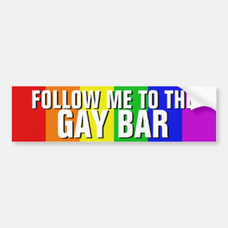 FOLLOW-ME ZUM HOMOSEXUELLEN BAR AUTOAUFKLEBER