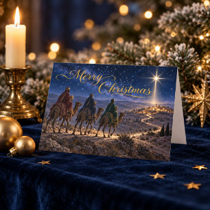Follow the Star Drei Weise Männer Weihnachten Karte