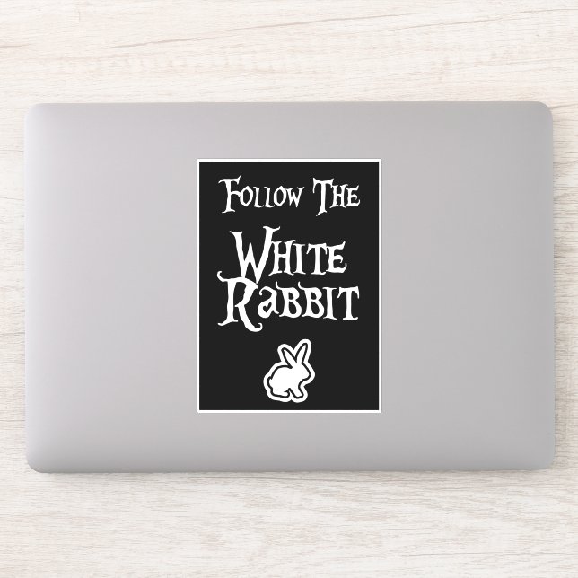 Follow the White Rabbit Aufkleber (Computer)