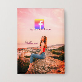 follow us facebook username social media photo  button