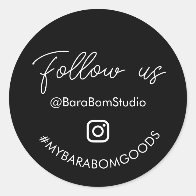 Follow us on Instagram Package Sticker (Vorderseite)