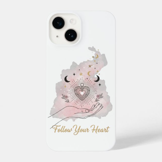 Follow Your Heart iPhone Case - Celestial Sacred iPhone Hülle (Rückseite)