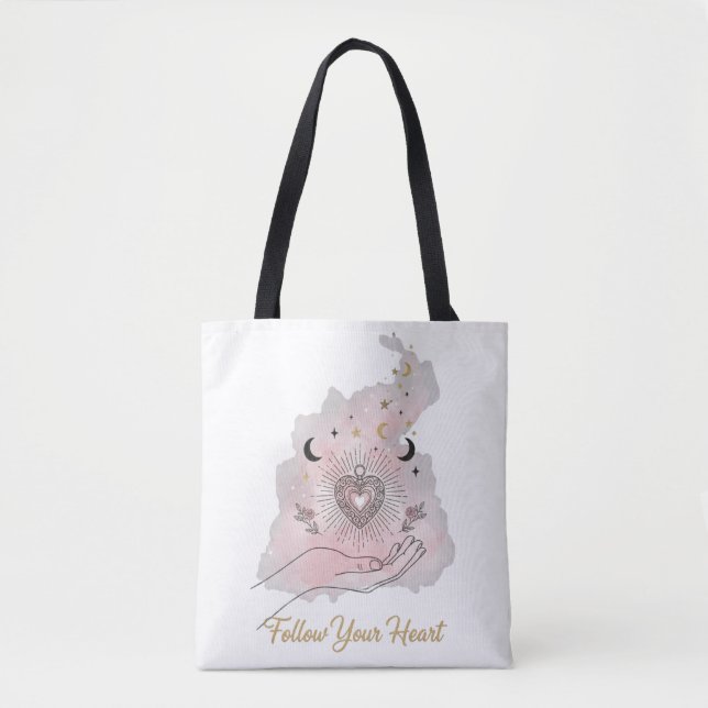 Follow Your Heart Personalised Tote Bag - Celestia (Vorderseite)