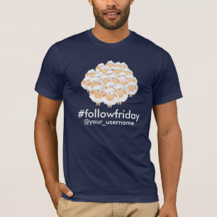#followfriday Benutzername Schwarzes Schaf T-Shirt