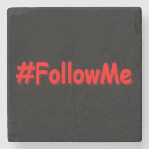 "#FollowMe" Niedliches Design Jetzt kaufen Steinuntersetzer