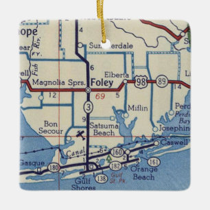 Folly AL Vintage Karte Keramikornament