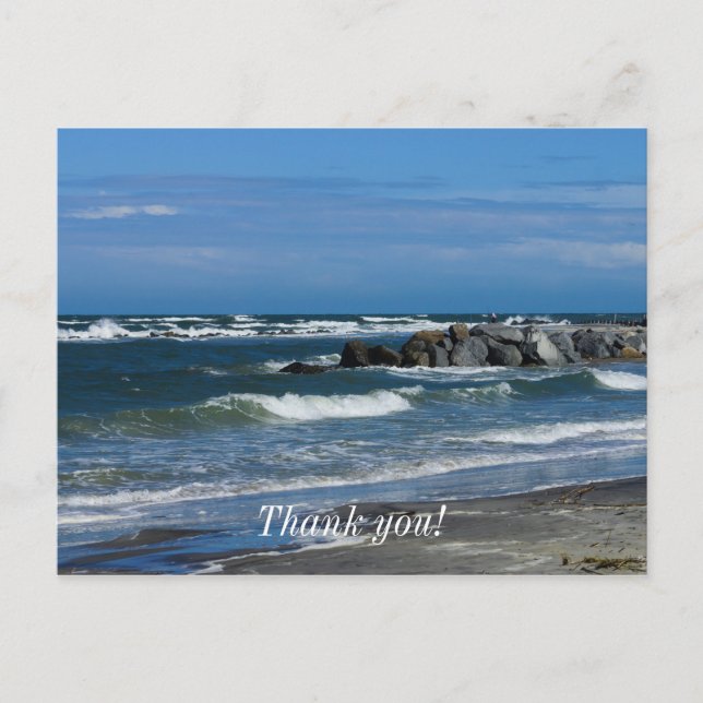 Folly Beach Atlantic Postkarte (Vorderseite)