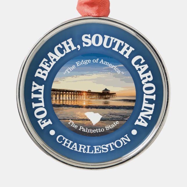 Folly Beach (C) Ornament Aus Metall (Vorne)