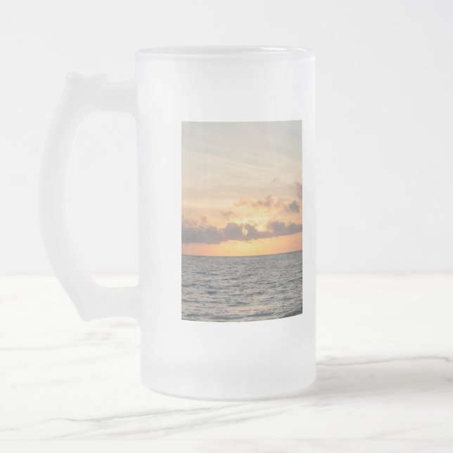 Folly Beach Morning Mattglas Bierglas (Links)