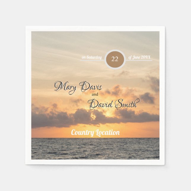 Folly Beach Morning Wedding Serviette (Vorderseite)