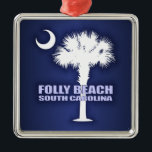 Folly Beach (P&C) Ornament Aus Metall<br><div class="desc">Folly Beach,  South Carolina.</div>