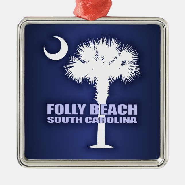 Folly Beach (P&C) Ornament Aus Metall (Vorne)