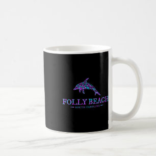 Folly Beach Sc Bunter Delfin Urlaubs-Souvenir Kaffeetasse