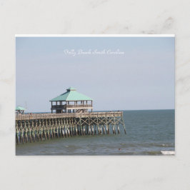 Folly Beach SC, Pier, Charleston, Fotografie Postkarte