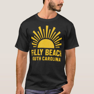 Folly Beach SC - Sunny Folly Beach South Carolina T-Shirt