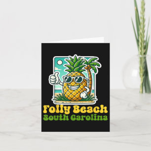 Folly Beach South Carolina Sc Niedliche Ananas Thu Karte
