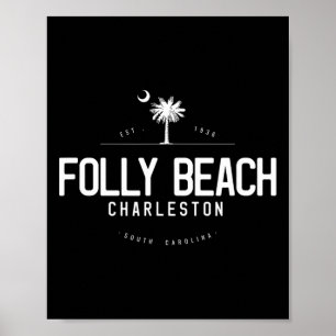 Folly Beach South Carolina Surfen Poster