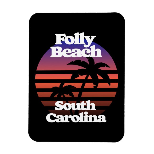 Folly Beach Südkarolina Magnet (Vertikal)