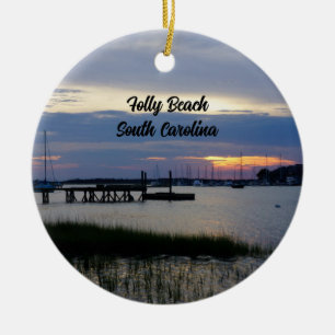 Folly Harbor Sunset Ornament