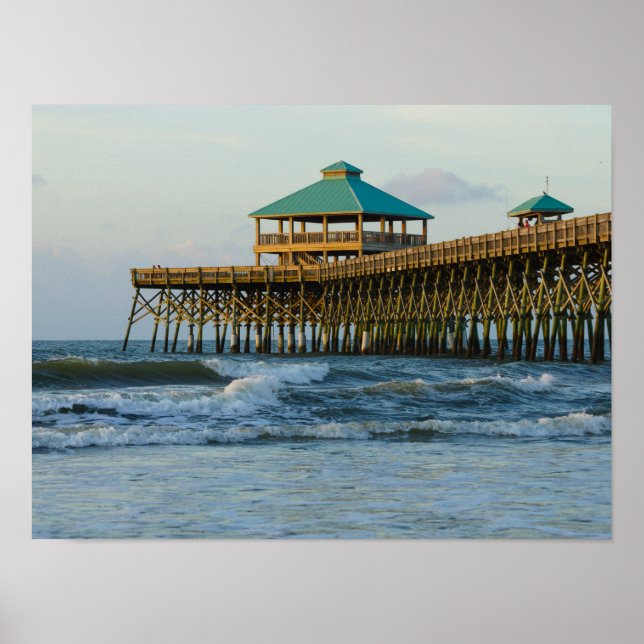Folly Pier Morning Poster (Vorne)