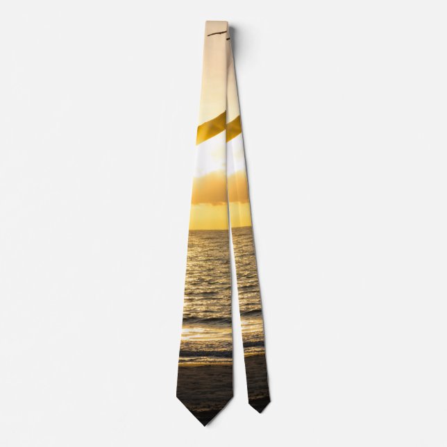 Folly Sunrise Tree Silhouette Neck Tie Krawatte (Vorderseite)