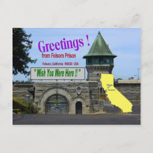 Folsom Prison "Wish You Were Here" Postkarte
