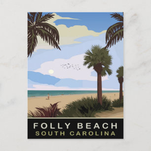 Folter Beach, South Carolina, Reisen Postkarte