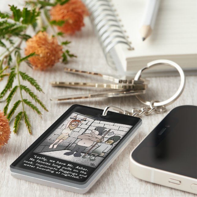 Folter rechteckig schlüsselanhänger (Vorderseite rechts)