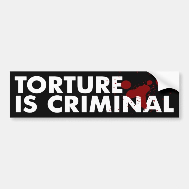 Folterung ist krimineller Autoaufkleber (Vorne)