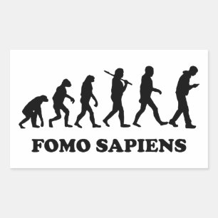 Fomo Sapiens Rechteckiger Aufkleber
