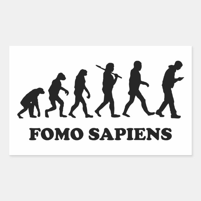 Fomo Sapiens Rechteckiger Aufkleber (Vorderseite)