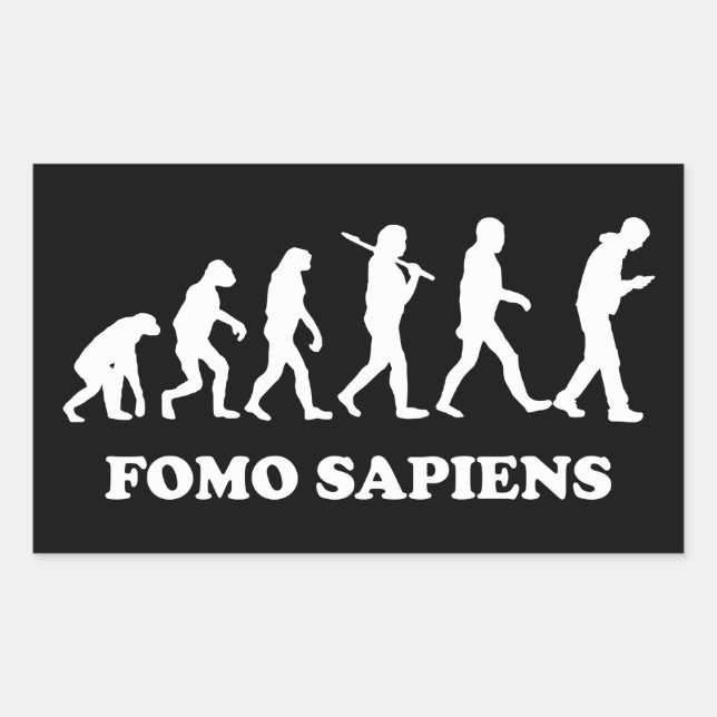 Fomo Sapiens Rechteckiger Aufkleber (Vorderseite)