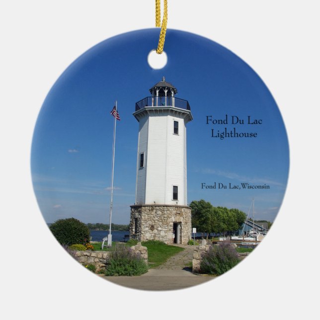 Fond Du Lac Lighthouse Keramik Ornament (Vorne)