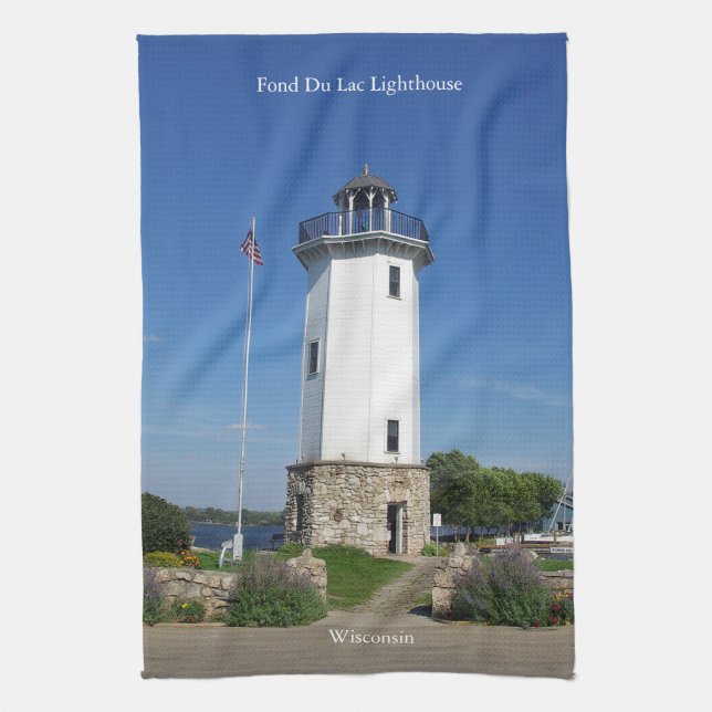 Fond Du Lac Lighthouse Küchentuch (Vertikal)