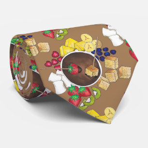 Fondue Fruit Cake Berries Marshmallow Dessert Krawatte