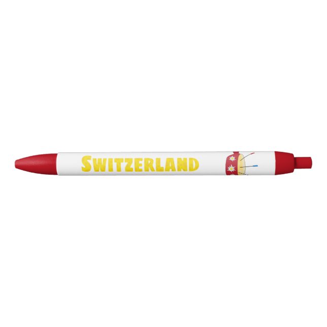 Fondue Pot | Schweiz Käse Typografie Pen Kugelschreiber (Vorderseite)
