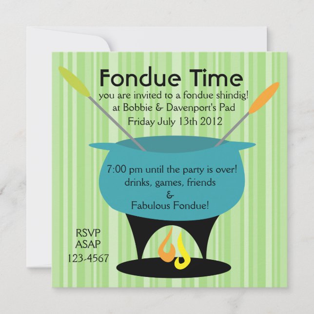 Fondue Time! Einladung (Vorderseite)