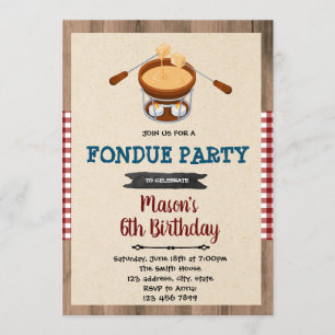 Fondueschokoladen-Party Einladung