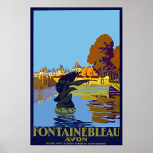 Fontaine Bleu - Frankreich Poster
