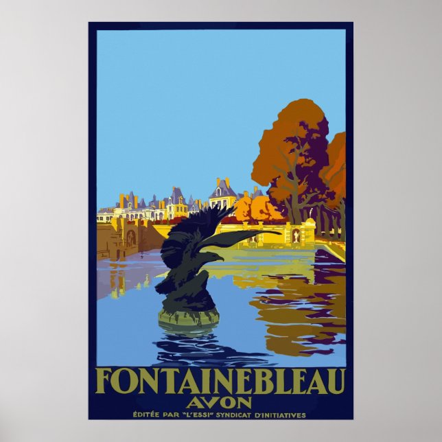 Fontaine Bleu - Frankreich Poster (Vorne)