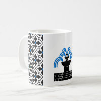 Fontaine dans Sable Populace Abzeichen Kaffee Tass