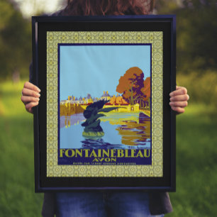 Fontainebleau Avon Frankreich Französisches Reisep Poster